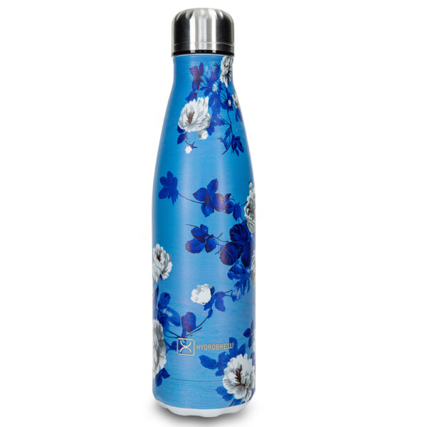 Hydrobrew –  Double wall Stainless Steel Water Bottle 500ML  – Azure Bloom