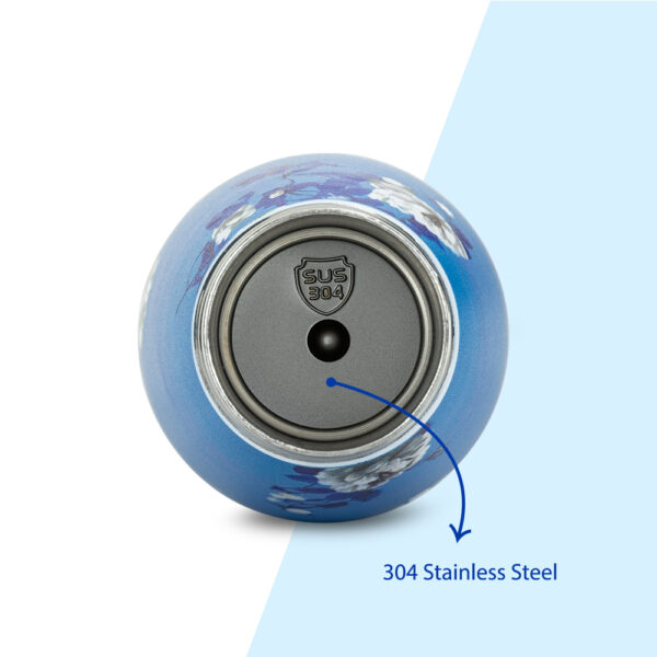 Hydrobrew –  Double wall Stainless Steel Water Bottle 500ML  – Azure Bloom