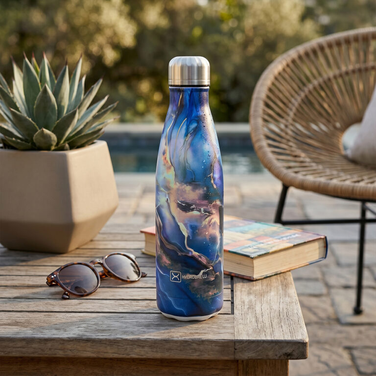 Hydrobrew - Double wall Stainless Steel Water Bottle 500ML  - Aqua Marble