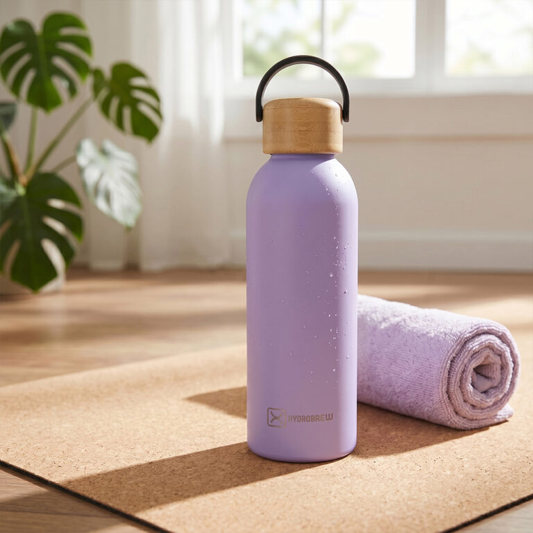 Hydrobrew - Double Wall Stainless Steel Water Bottle 500ML  - Purple