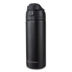 Hydrobrew – SipSwitch™ Insulated Water Bottle 720ml – Leakproof, Stainless Steel, Straw & Spout Lid -Carbon