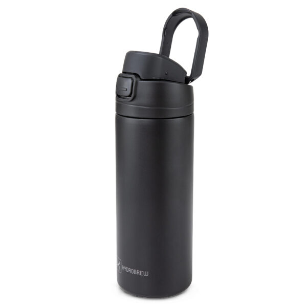 Hydrobrew – SipSwitch™ Insulated Water Bottle 720ml – Leakproof, Stainless Steel, Straw & Spout Lid -Carbon