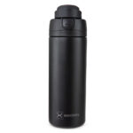 Hydrobrew – SipSwitch™ Insulated Water Bottle 720ml – Leakproof, Stainless Steel, Straw & Spout Lid -Carbon