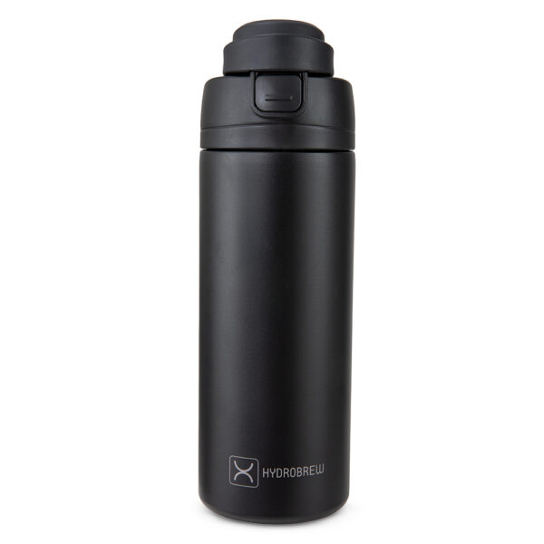 Hydrobrew – SipSwitch™ Insulated Water Bottle 720ml – Leakproof, Stainless Steel, Straw & Spout Lid -Carbon