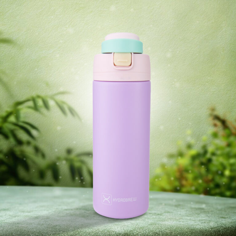 Hydrobrew - SipSwitch™ Insulated Water Bottle 720ml – Leakproof, Stainless Steel, Straw & Spout Lid -Orchid Mist