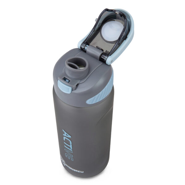 Hydrobrew – Sip Switch Tritan Water Bottle 1000ml Leakproof, BPA Free, Straw & Spout Lid- Graphite