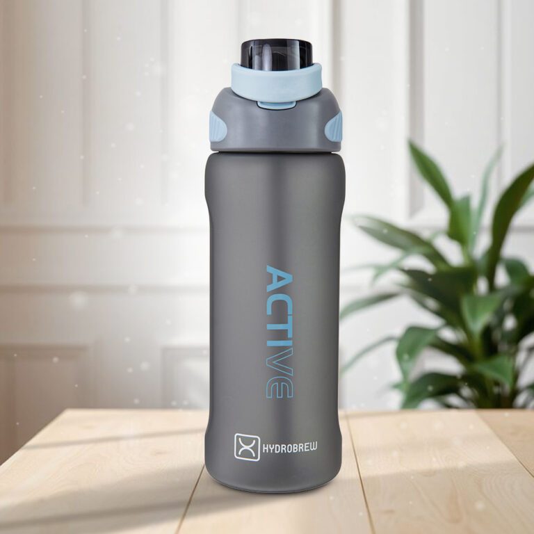 Hydrobrew - Sip Switch Tritan Water Bottle 1000ml Leakproof, BPA Free, Straw & Spout Lid- Graphite