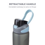 Hydrobrew – Sip Switch Tritan Water Bottle 1000ml Leakproof, BPA Free, Straw & Spout Lid- Graphite