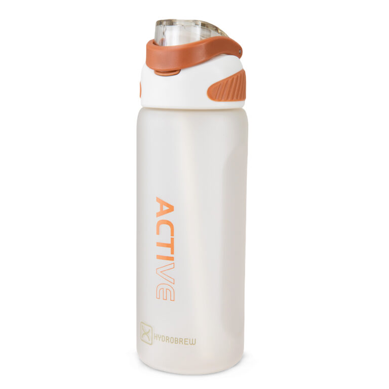 Hydrobrew - Sip Switch Tritan Water Bottle 1000ml Leakproof, BPA Free, Straw & Spout Lid- Ivory Terracotta