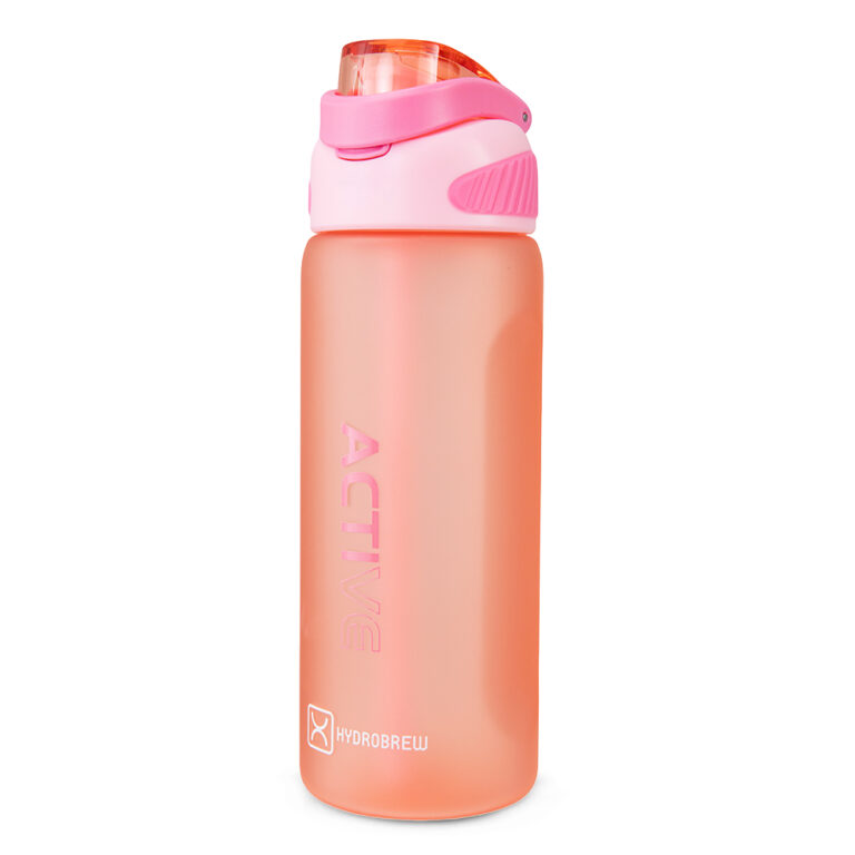 Hydrobrew - Sip Switch Tritan Water Bottle 1000ml Leakproof, BPA Free, Straw & Spout Lid- Rose Silk