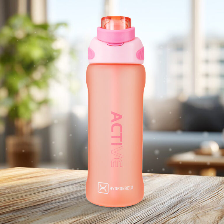 Hydrobrew - Sip Switch Tritan Water Bottle 1000ml Leakproof, BPA Free, Straw & Spout Lid- Rose Silk