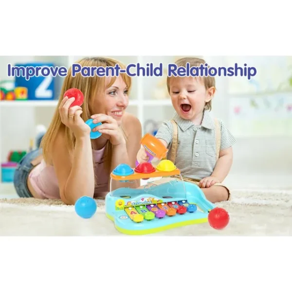 Hola – Pop ‘N Play Music Center 3in1 Montessori Toy, Pounding Game 12 +