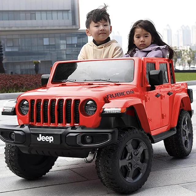 Jeep 12V Licensed Battery Operated Ride-On Car for Kids – Red