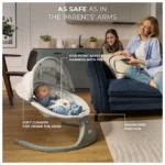 Kinderkraft – 2-In-1 Lumi 2 Electric Rocker-Bouncer – Dark Grey
