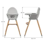 Kinderkraft – 2-in-1 Fini 2 Baby High Chair – Grey