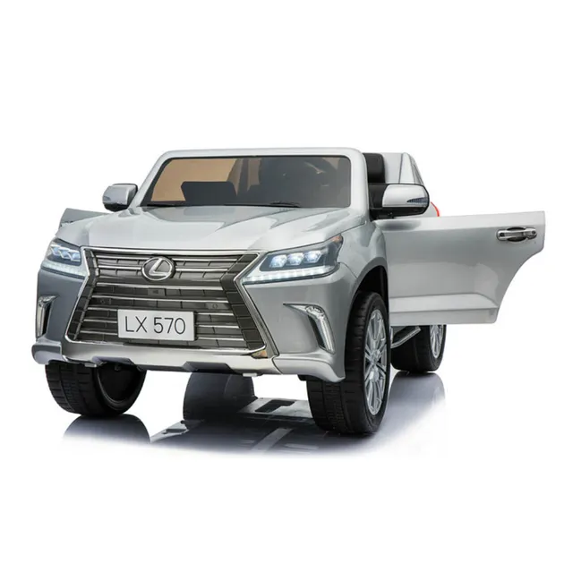 Lexus 12V Kids Electric Ride-On Car – Painted Silver - Licensed, Remote Control, LED Lights & Music