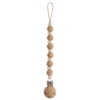 Mushie – Silicone Pacifier Clip Luna – Faux Wood