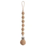 Mushie – Silicone Pacifier Clip Luna – Faux Wood
