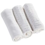 Kinder Valley – White 3 Pack Muslin Cloths