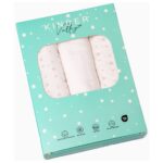 Kinder Valley – White 3 Pack Muslin Cloths