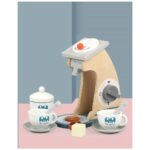 Little Angel – Kids Wooden Coffee Machine Station Playset – 12pcs