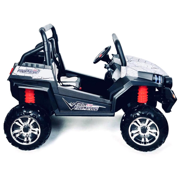Electric Ride-On Buggy UTV 24V for Kids – White - 2-Seater Off-Road Car with Remote Control