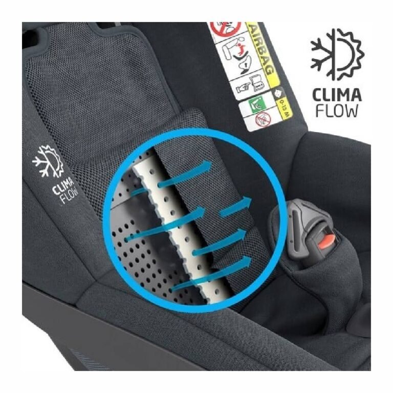 Maxi-Cosi Pearl 360 i-Size Car Seat - Authentic Graphite, Rotative, 0-4y, G-Cell Side Impact, ISOFIX Base Compatible, ClimaFlow