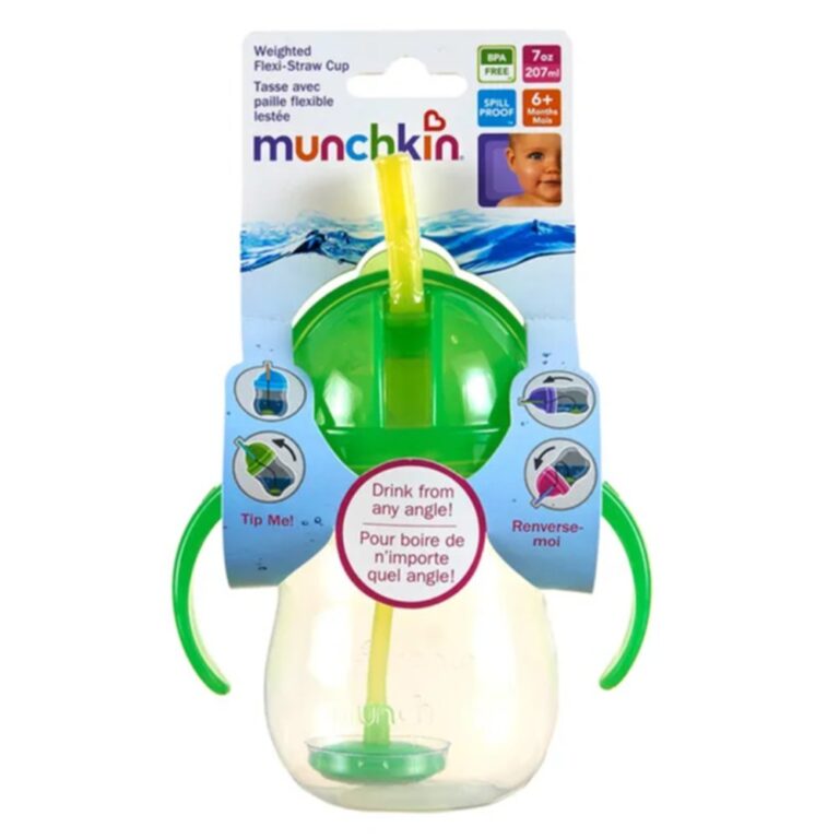 Munchkin - Click Lock Tip & Sip Flexi-Straw Cup 1Pk 7Oz - Green
