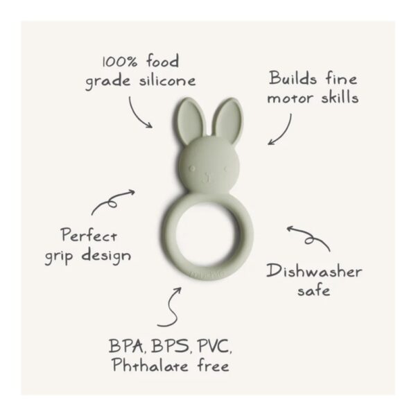Mushie – Teether Bunny Sage