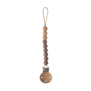 Mushie – Pacifier Clips Eva Pale Taupe