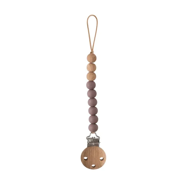 Mushie - Pacifier Clips Eva Ash