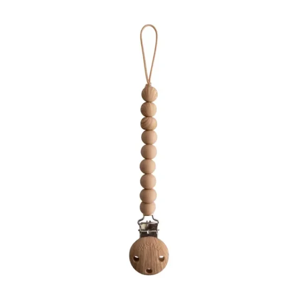 Mushie – Pacifier Clips Eva Pale Taupe