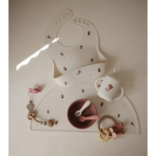 Mushie - Silicone Bib Whales