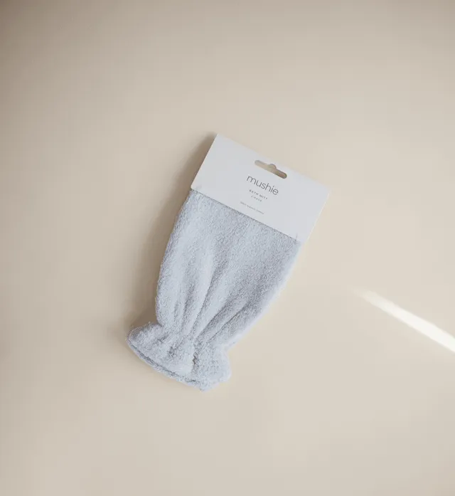 Mushie - Bath Mitt - Baby Blue (Pack of 2)