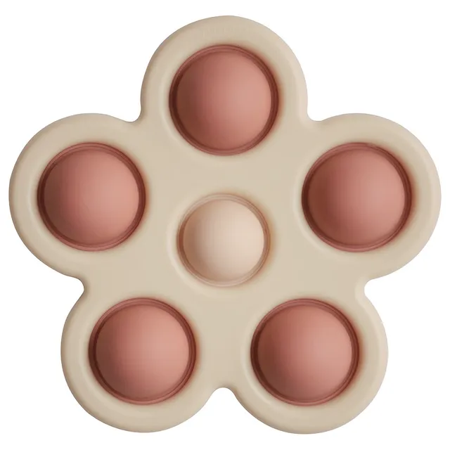 Mushie - Flower Press Toy (Rose/Blush/Shifting Sand)