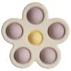 Mushie – Flower Press Toy (Soft Lilac/Daffodil/Ivory)