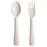 Mushie – Fork & Spoon Ivory
