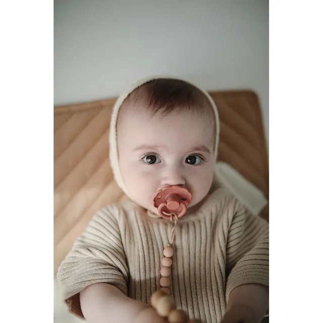 Mushie - Pacifier Clips Halo Cadet Blue