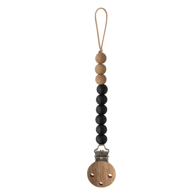 Mushie - Pacifier Clips Eva Black