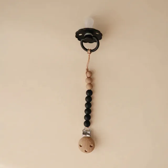 Mushie - Pacifier Clips Eva Black