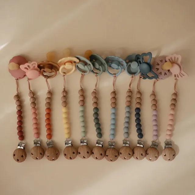 Mushie - Pacifier Clips Eva Black