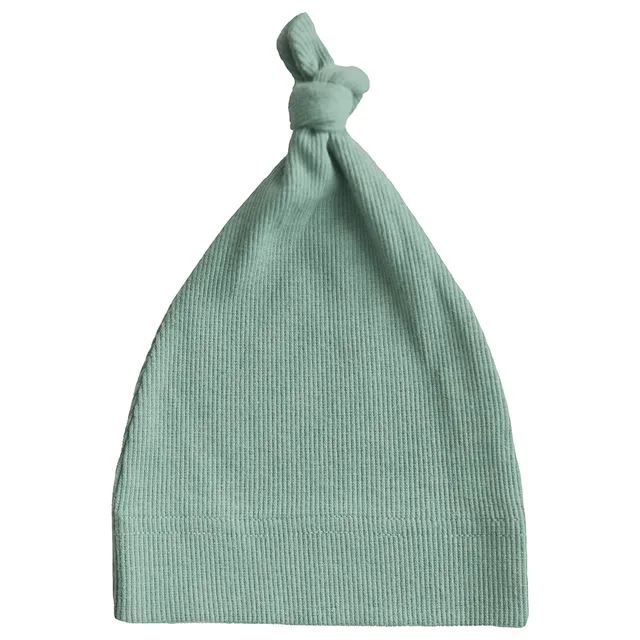 Mushie - Ribbed Baby Bonnet Roman Green