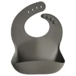 Mushie – Silicone Baby Bib Solid Colors – Dove Grey
