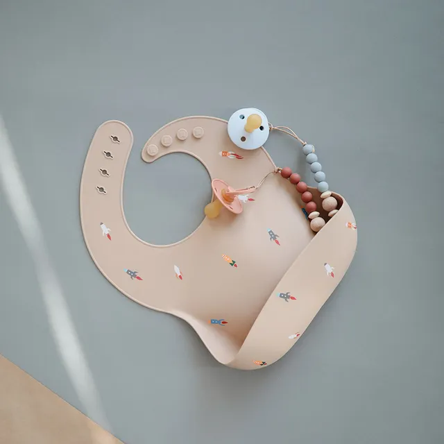 Mushie - Neck Bib Powder Pink Confetti