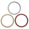 Mushie – Silicone Pearl Teether Bracelets Mellow/Terracotta/Periwinkle
