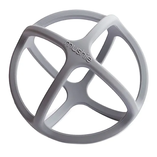 Mushie - Teether Ball Dove Grey
