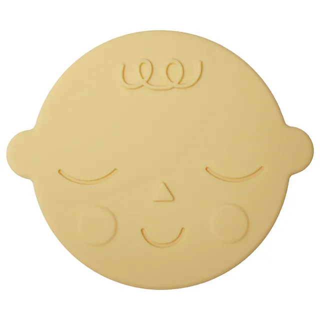 Mushie - Teether Face Banana Cream