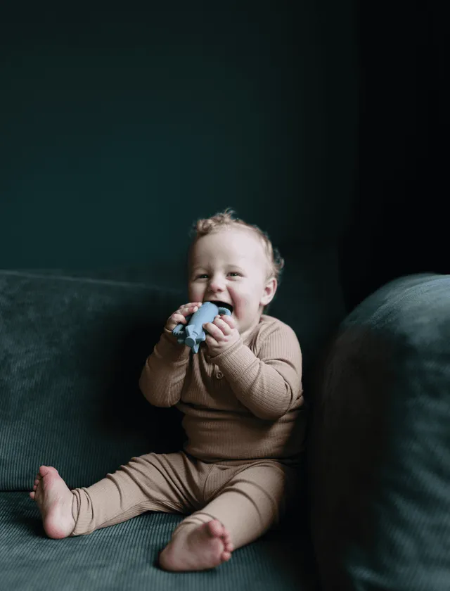 Mushie - ​​​​Rocket Rattle Teether​ - Tradewinds