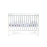 Nini Baby Crib/Cot Fitted Sheet – 100% Muslin Cotton, Up to 70×140 cm, Deep Grey