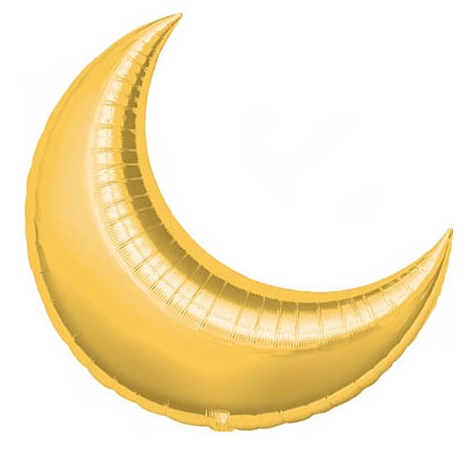 My Party Centre - Gold Crescent Mini Shape Balloon - 17in